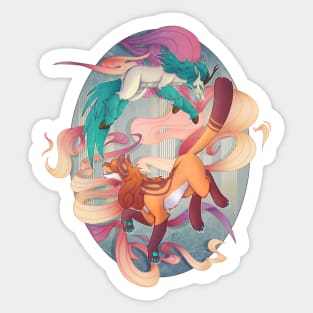 Kirin and Komainu Sticker